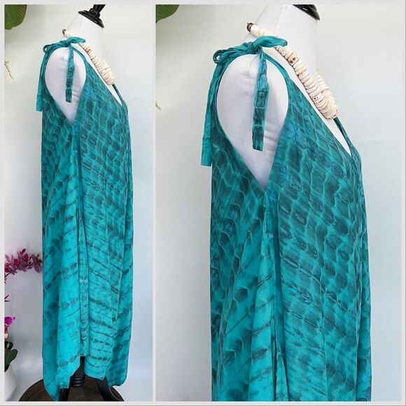 The Pō`alima Romper V-Neck Shoulder Tie Romper Boho Gypsy Overall Wide Leg Cove - Picture 3 of 12